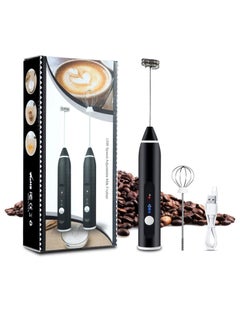 Generic Generic Milk frother rechargeable handheld 3-speed adjustable for latte coffee cappuccino with extra egg mixer  - Image 1