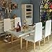 iLAND Dollhouse Furniture on 112 Scale of DiningRoom Wooden Doll House Furniture Miniature of Table Chair  Cabinet Modern Miniature Furniture 8pcs - Image 4
