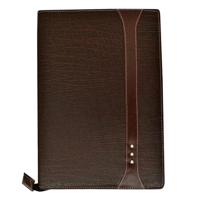 FUTURE X 20 Leaf Multipurpose Leatherette Professional File Folders for Certificates, Documents Holder, Portfolio, Executive File Legal Size Documents Holder for Men and Women (B4 Size, Brown) - Image 1
