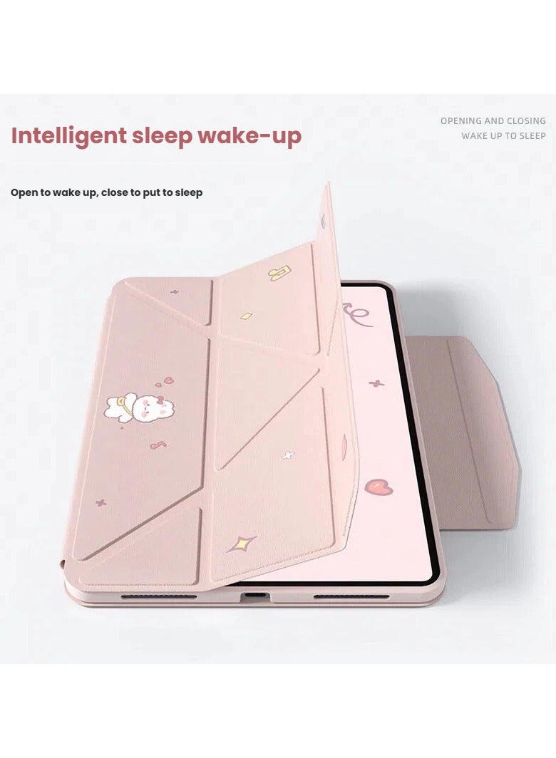 Y-Fold Case for Xiaomi Pad 7S Pro 12.5 Inch, Anti-Stain Cloth Texture Cartoon Pattern Protective Cover - Image 2