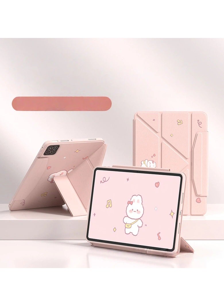 Y-Fold Case for Xiaomi Pad 7S Pro 12.5 Inch, Anti-Stain Cloth Texture Cartoon Pattern Protective Cover - Image 1