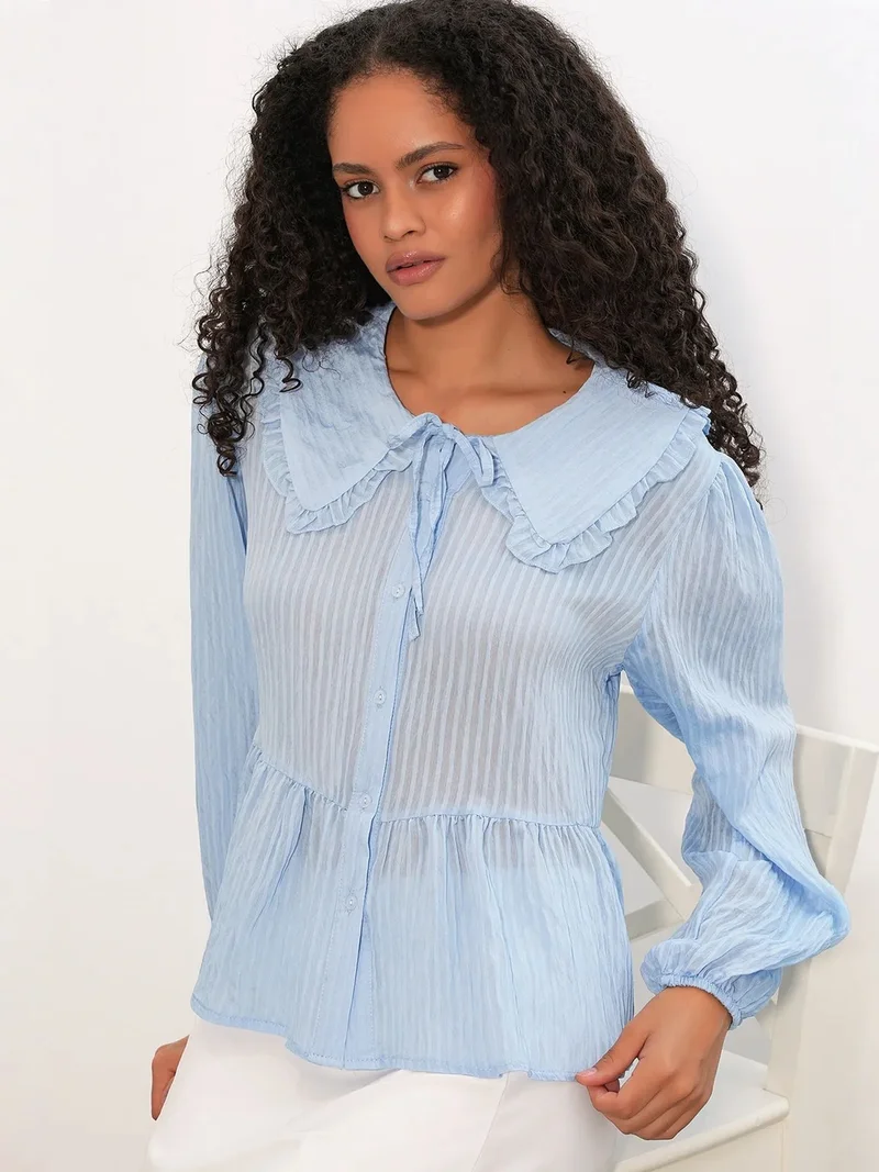 بيغ دارت BDART Women’s Viscose-blend Blouse With Baby Collar