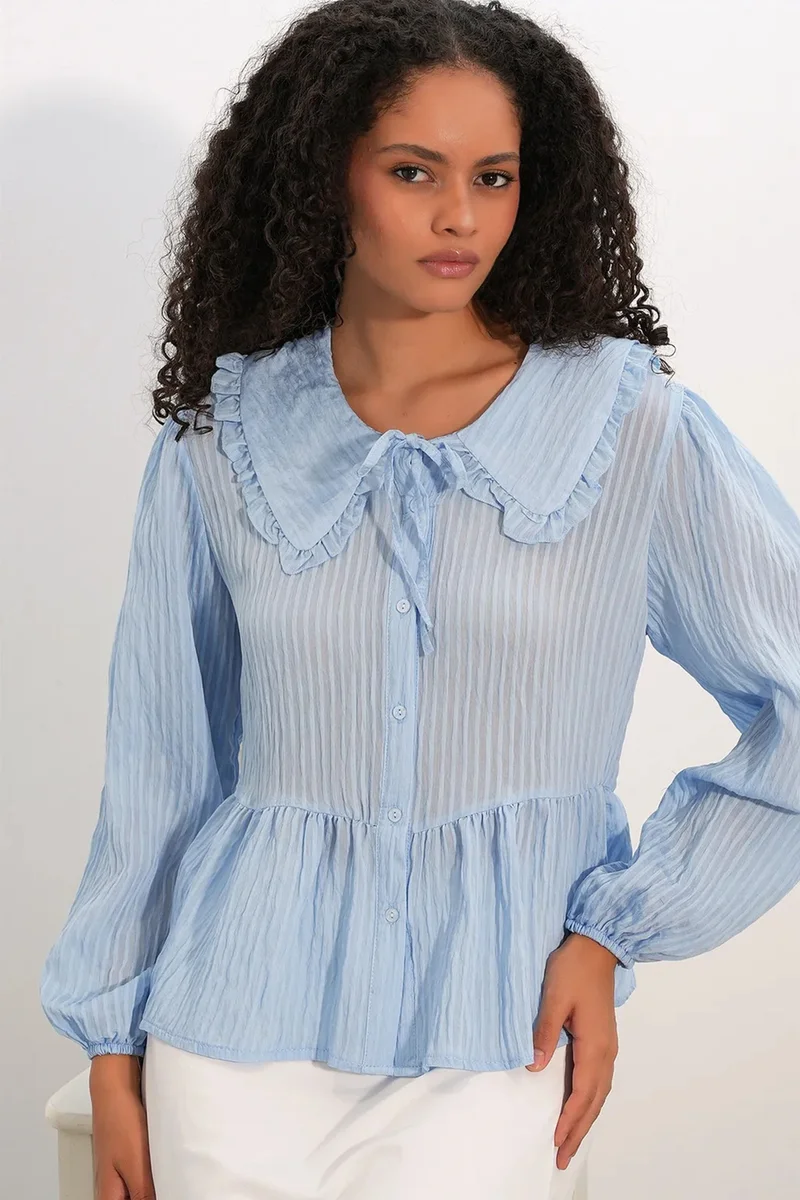بيغ دارت BDART Women’s Viscose-blend Blouse With Baby Collar
