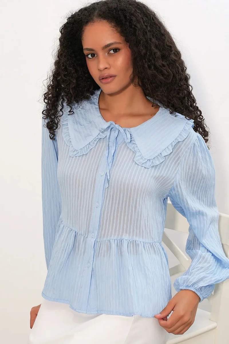 بيغ دارت BDART Women’s Viscose-blend Blouse With Baby Collar