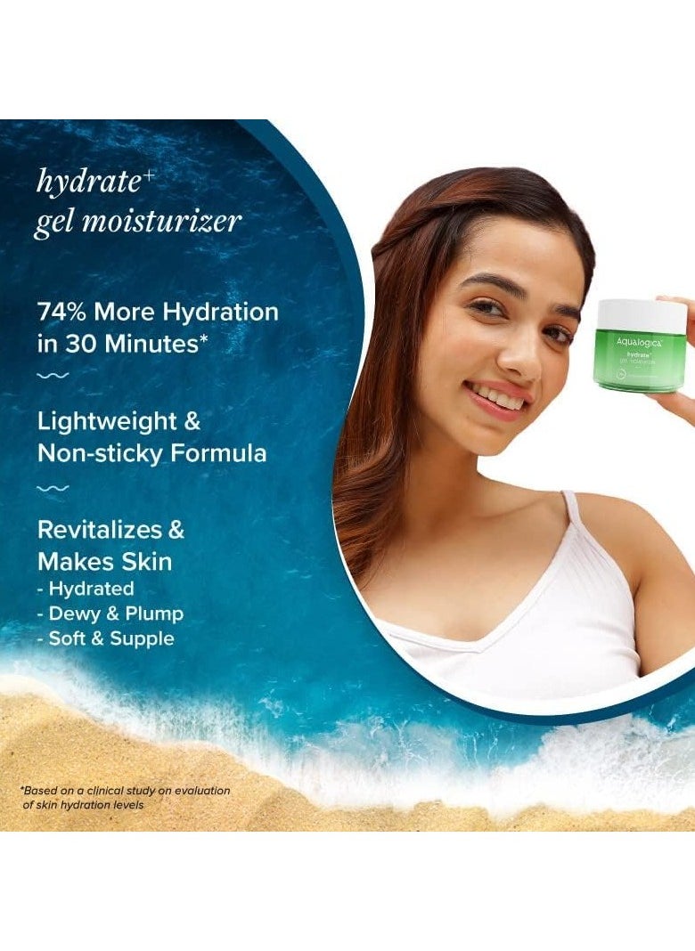 Aqualogica - Hydrate+ Gel Moisturizer with Coconut Water & Hyaluronic Acid for Deep Hydration Oil Free Formula 100g - Image 1