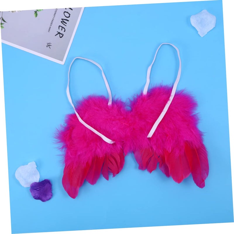 Newborn Angel Photo Prop Rosy Wings For Photoshoot - Image 4