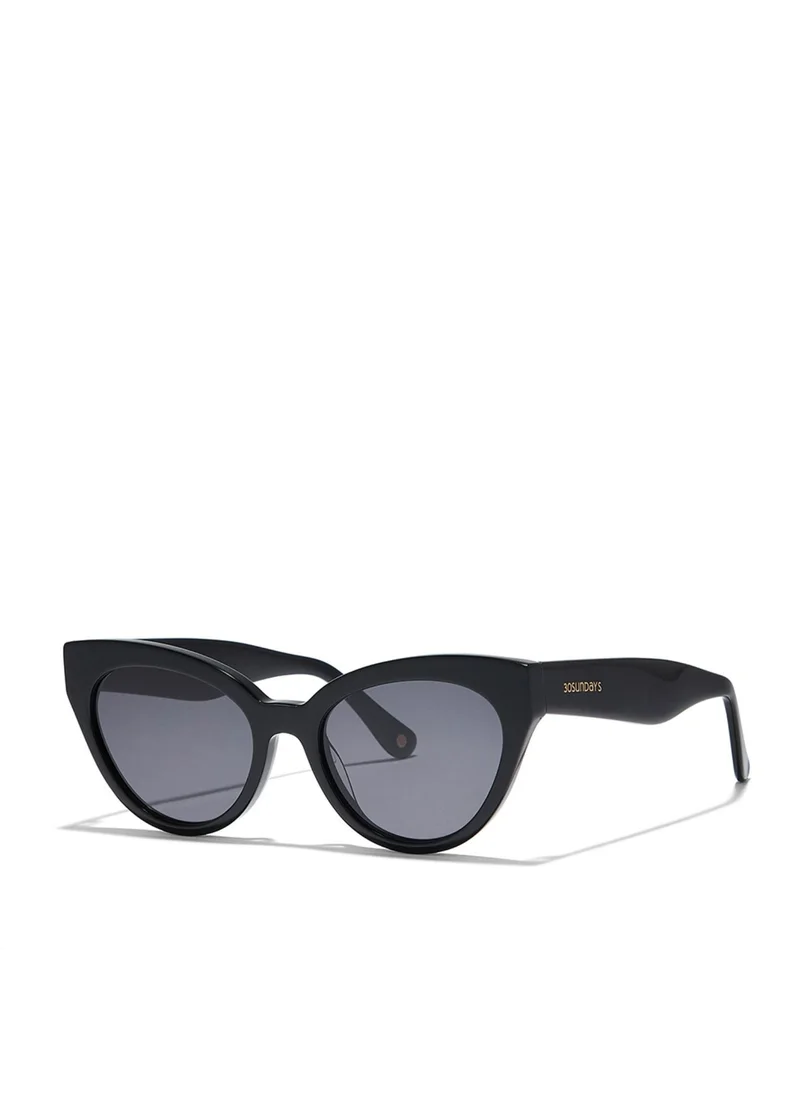 30 سندايز DUSK Women Gray Sunglasses - Frame Material: Acetate - Lens Color: Gray- Frame Color: Black - Full Rim
