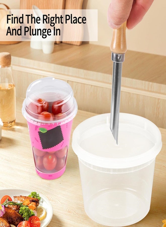 Osowake Straw Puncher for Plastic Lids Lemonade, Hole Puncher for Plastic Lids, Lemonade Cup Lid Hole Puncher for Straw - Image 3