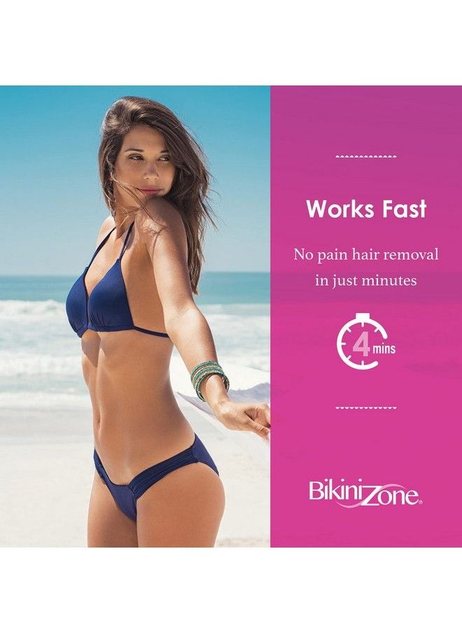 Bikini Zone Crème Hair Remover Instant Hair Removal In Minutes Good For Sensitive Skin & Delicate Areas Lasts Longer Than Shaving Pain Free With Aloe Chamomile & Green Tea (2 Oz) (2)  - Image 3