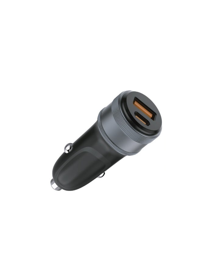لدنيو شاحن سيارة LDNIO بقوة 60 واط – منفذ USB-C و USB-A يدعم الشحن السريع AW2001 - Image 1