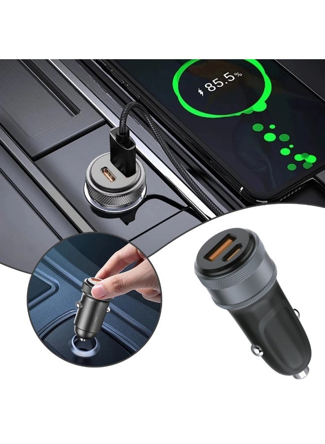 لدنيو شاحن سيارة LDNIO بقوة 60 واط – منفذ USB-C و USB-A يدعم الشحن السريع AW2001 - Image 3