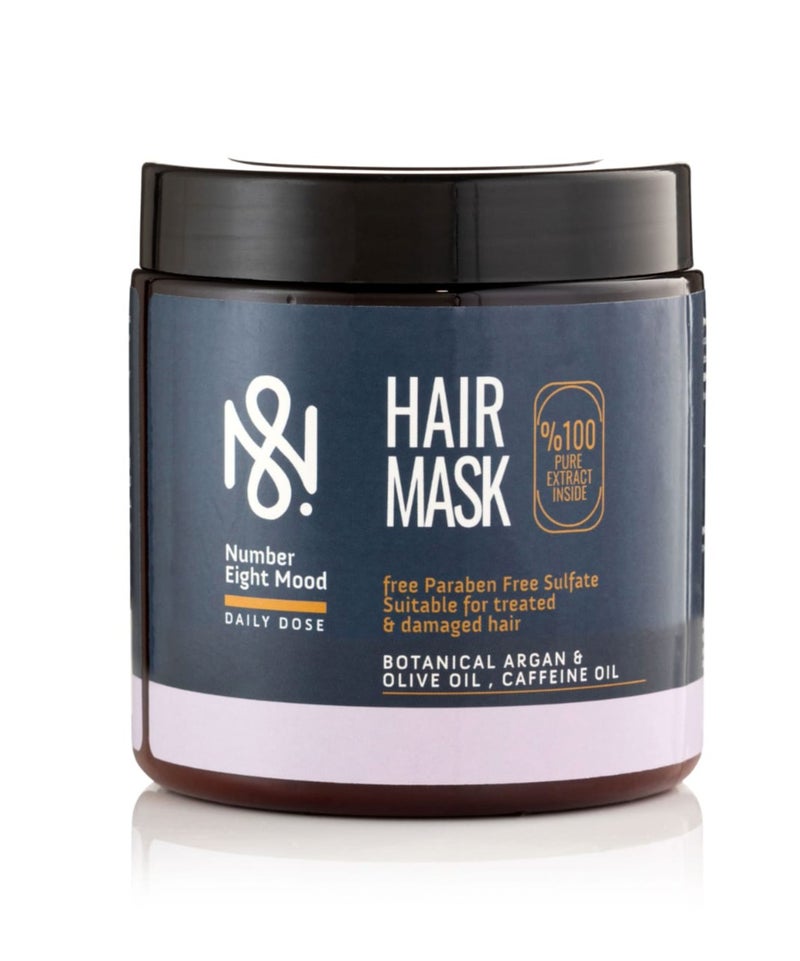 N8 Number Eight Mood Daily Dose Hair Mask - Argan, Olive Oil & Caffeine - Paraben & Sulfate Free - Image 2