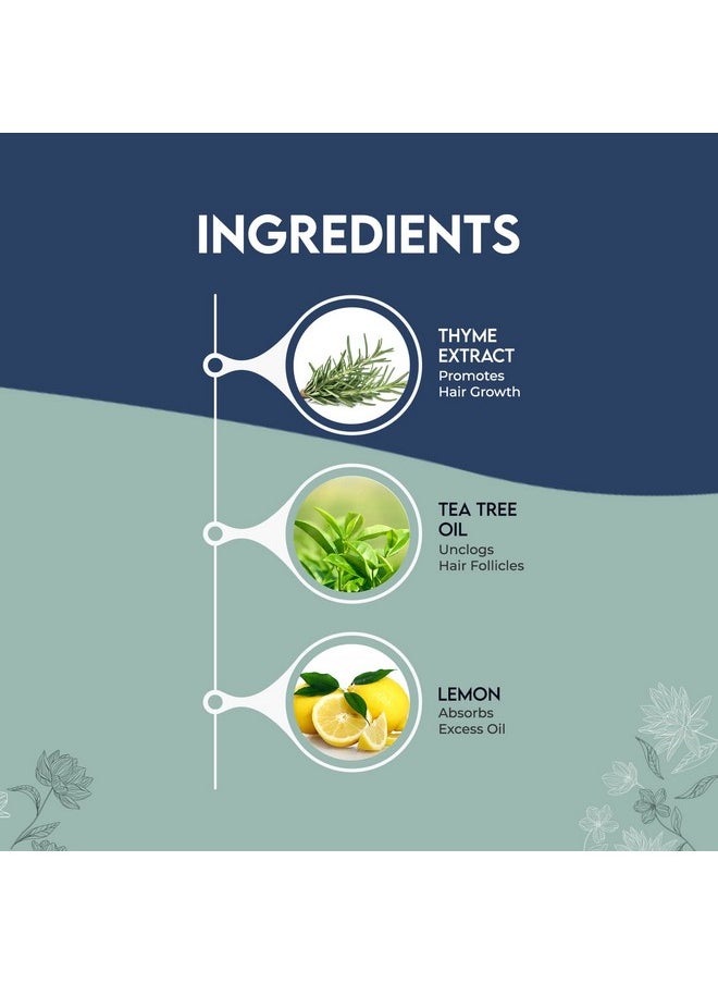 Jovees - Herbal Thyme & Tea Tree Anti Dandruff Shampoo | With Tea Tree, Thyme & Lemon Extract | For All Hair Type | Prevents Dandruff & Dry Scalp 300Ml - Image 1