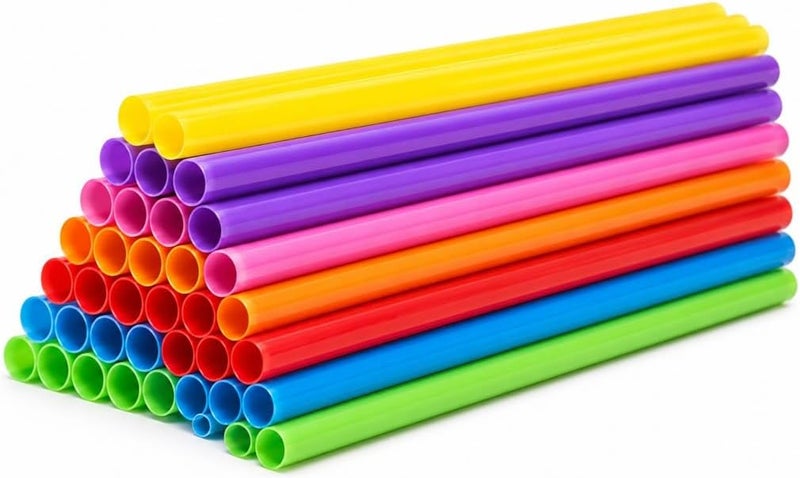 LAVISH Jumbo Smoothie Straws 25-Pack | 12mm Wide, 21cm Long | Multicolor Boba Straws | Individually Wrapped, BPA-Free, Food-Grade | For Milkshakes, Smoothies, Juice, Bubble Tea & Parties - Image 1