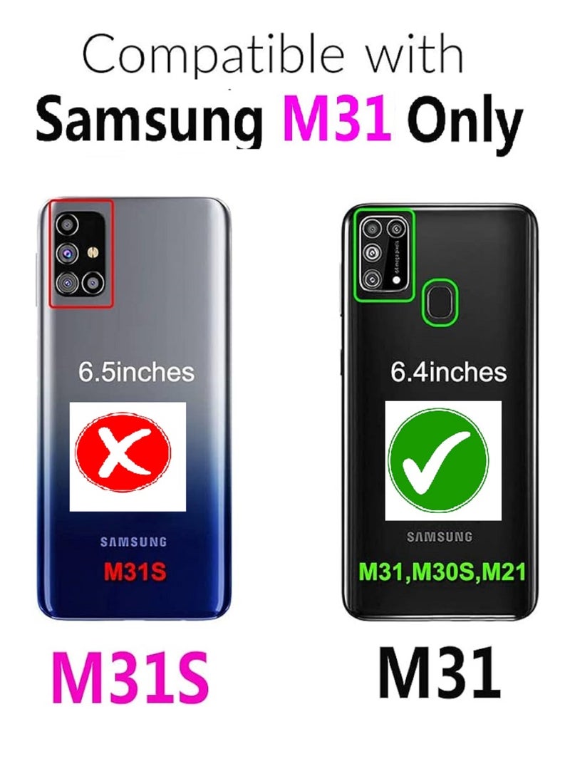 Super 2 Pieces Tempered Glass Screen Protector Clear Designed For Samsung Galaxy M31 Full Screen Coverage And Bubble Free - Image 3