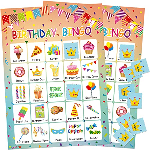 Fancy Land Birthday Bingo Game 24 Players for Kids Birthday Party Games for Kids Supplies - Image 1