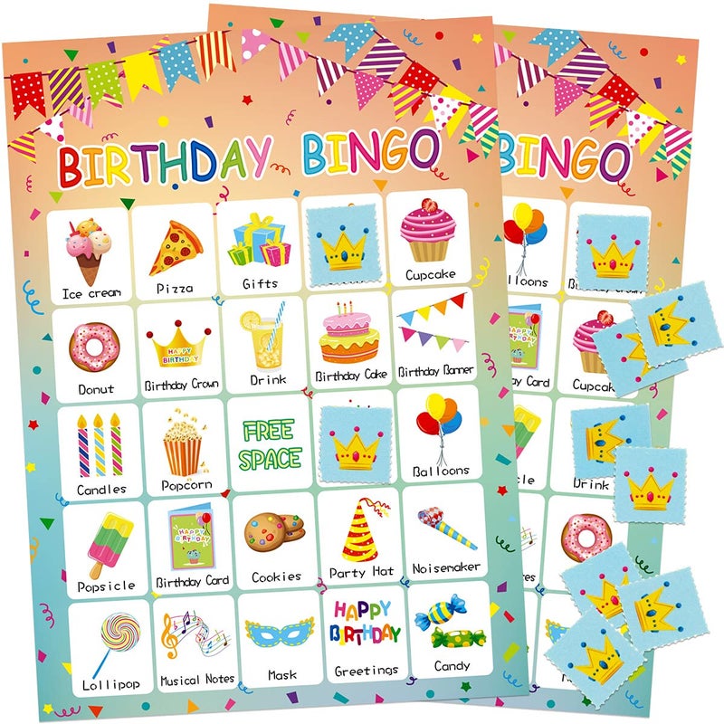 Fancy Land Birthday Bingo Game 24 Players for Kids Birthday Party Games for Kids Supplies - Image 4