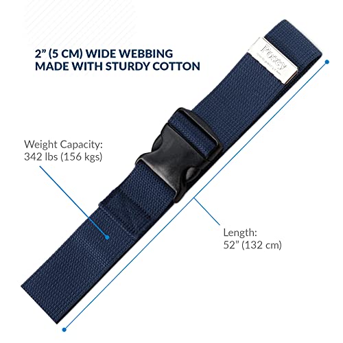 Posey TIDI Posey Quick-Release Gait Belt, Navy Blue, 52” – Walking Belt & Gait Belt – Quantity: 1 – Medical Supplies for Nurses, Physical Therapy & Home Care (6528Q) - Image 3