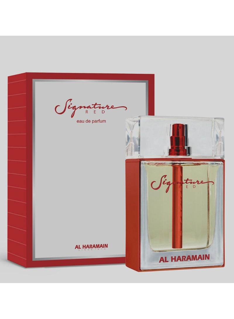 Al Haramain Signature Red Eau de Parfum 100ml | Long-Lasting Unisex Chypre Floral Fragrance Spray