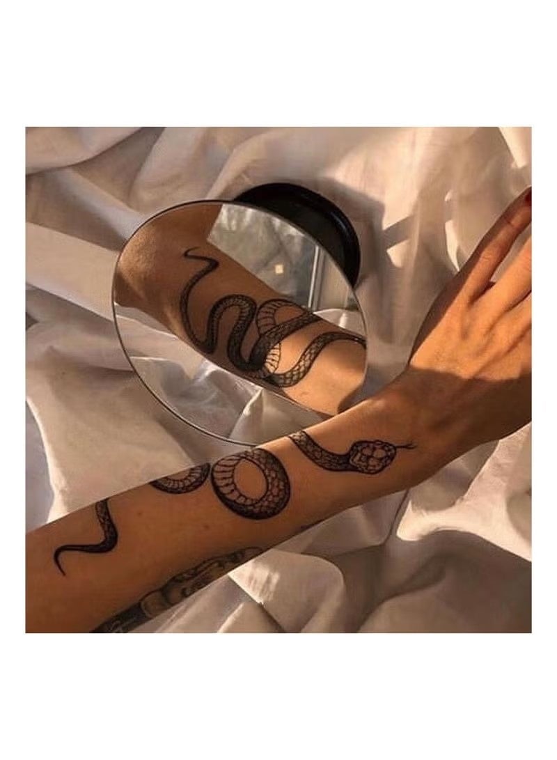 Big Size Black Snake Temporary Tattoo Stickers For Women Men Body Waist Waterproof 11*25CM - Image 1