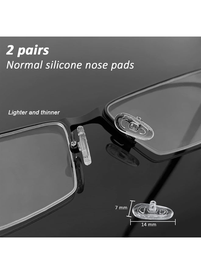 PTSLKHN 5 Pairs of Eyeglass Nose Pads, Upgraded 15x8mm Soft Silicone Air Chamber Eyeglasses Nose Pads, Screw-in Glasses Nose Pad Replacement Kit.  - Image 3