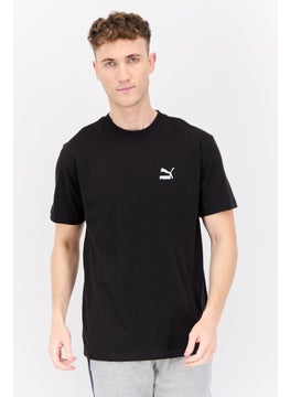 Men Sportswear Fit Short Sleeves Outdoor T-Shirt, Black