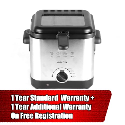 IBELL 1.5L Electric Deep Fryer Machine for Home 1500W, Transparent Lid, low oil consumption, Stainless Steel, Temperature Control (Silver) - Image 2