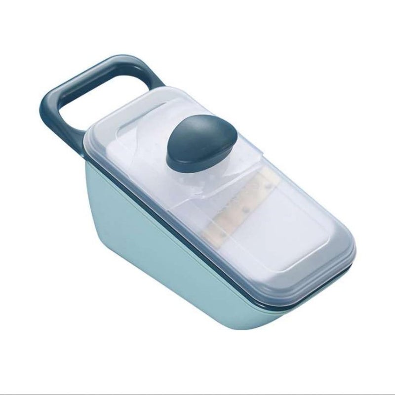 Mockery Slicer for 5 in 1 Kitchen Mandolin Slicing Tool Vegetable Slicer Cutter Chopper Grater Slicers for Fruits Vegetables Julienne Carrot Cucumber Sweet Potato Chip Slicer Thin Veggie Spiralizer Blue - Image 1