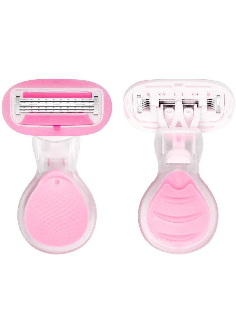 CareDone Body Razor for Women's Hair Removal |1 Pc | With Travel Case | 3-Blade Precision | Smooth & Hassle-Free Shaving on the Go (Pink) - Image 1