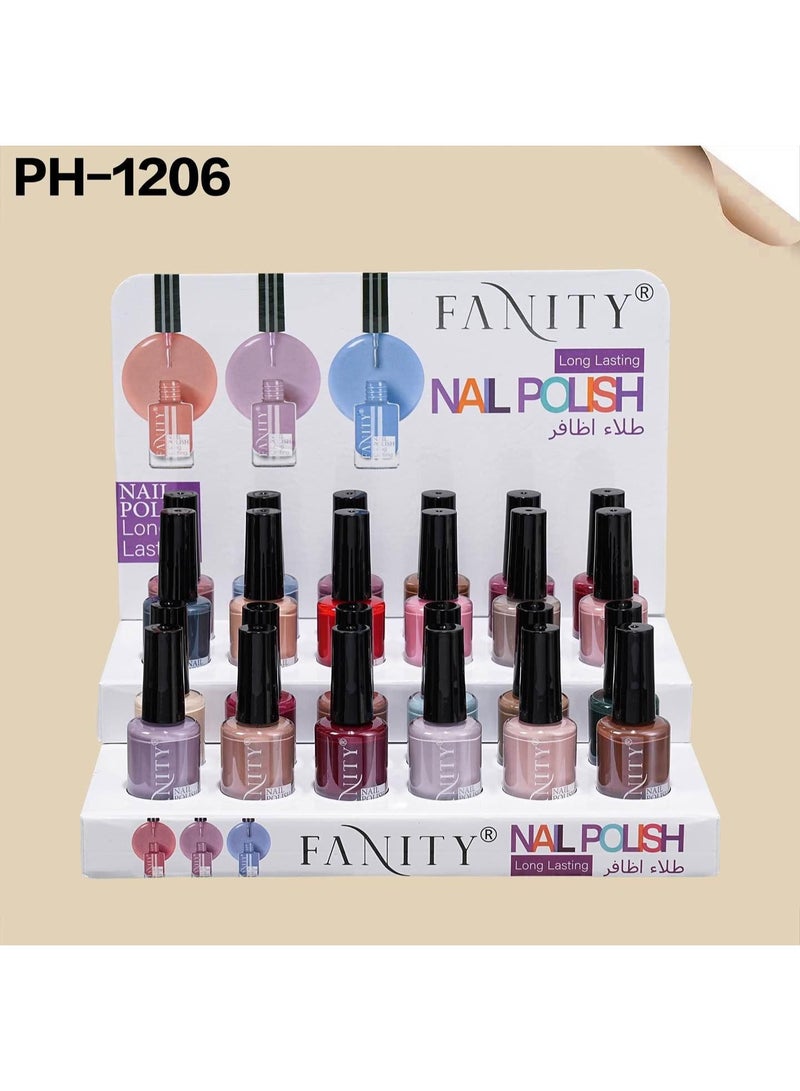 FANITY Nail polish set contains 24 multi-colored pieces