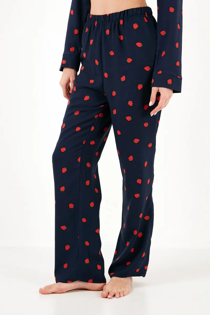 Lela Reguar Fit Soft Textured Pajama Set Women's Pajama Set 611PT288Y