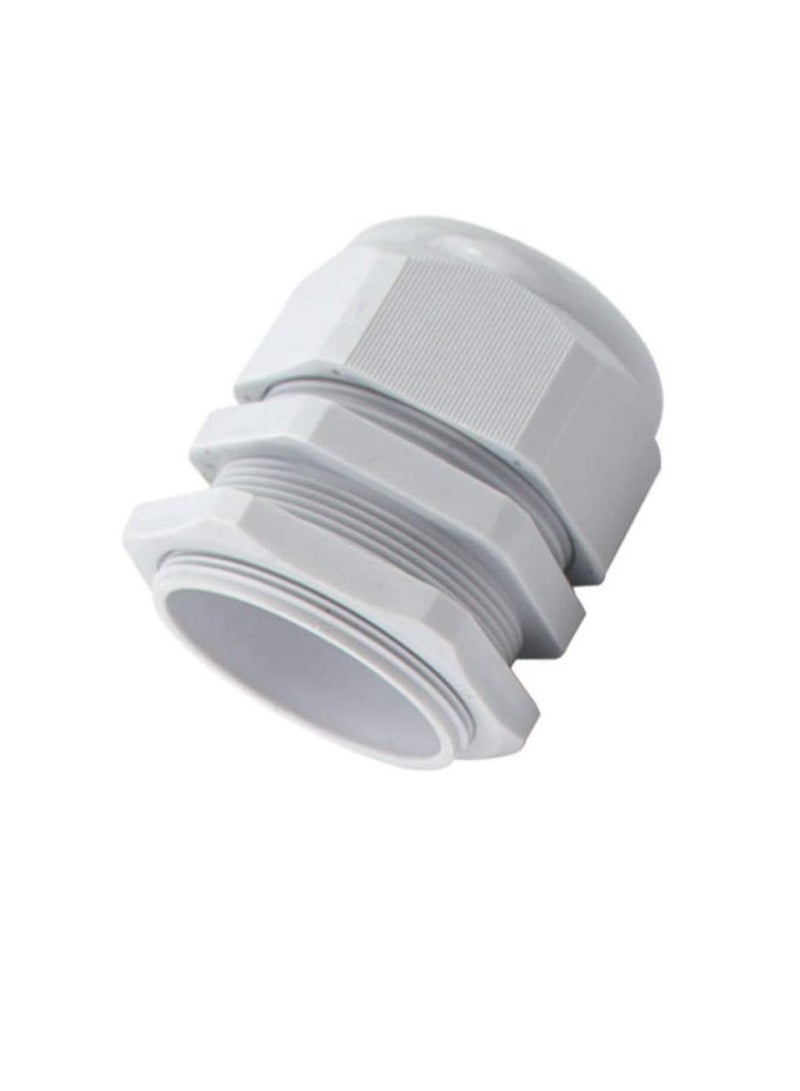 PG Gland White Pack of 5 pcs, Dust Proof Nylon Cable Gland With Locknut Ideal For Junction/connection Boxes Electrical Power, Tele & Data Cables, Instrumentation Control (PG-11) - Image 1