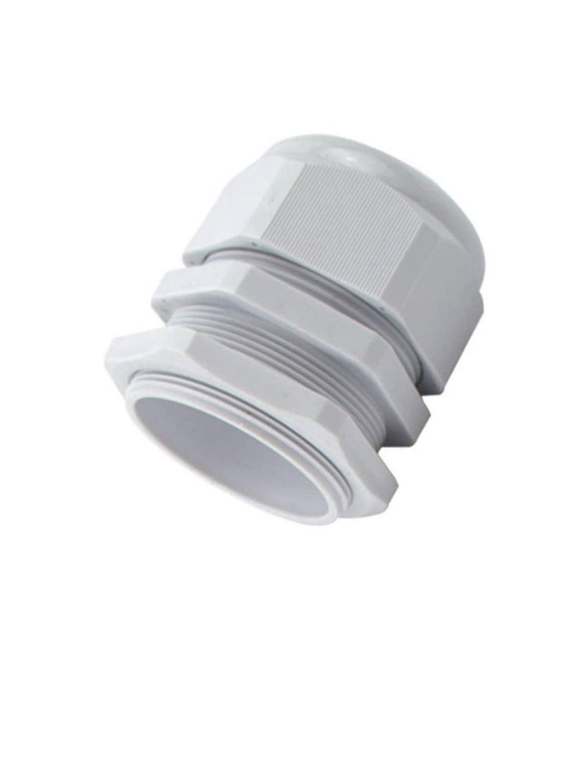 PG Gland White Pack of 5 pcs, Dust Proof Nylon Cable Gland With Locknut Ideal For Junction/connection Boxes Electrical Power, Tele & Data Cables, Instrumentation Control (PG-11) - Image 2
