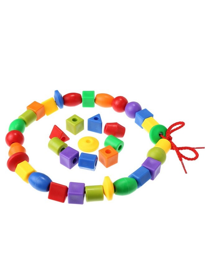 TOODOO String Beads With 100 Beads, 10 Strings And Lacing Beads Set For Toddlers Preschool Learning Occupational Autism - Image 5