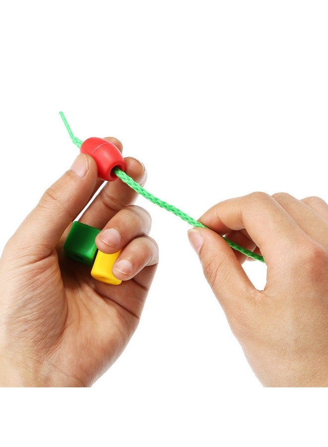 TOODOO String Beads With 100 Beads, 10 Strings And Lacing Beads Set For Toddlers Preschool Learning Occupational Autism - Image 3