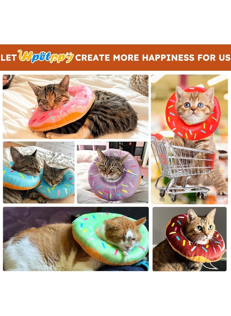 Cat Cone Collar Soft, Cat Recovery Collar for Wound Healing Cute Donut Adjustable Kitten Cones to Stop Licking Comfortable Lightweight Neck Elizabethan Collars for Cats Kittens After Surgery - Image 5
