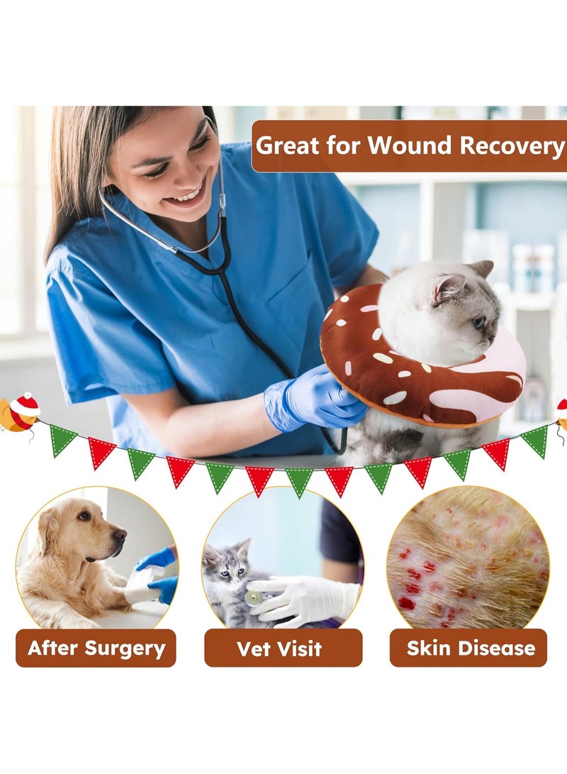 Cat Cone Collar Soft, Cat Recovery Collar for Wound Healing Cute Donut Adjustable Kitten Cones to Stop Licking Comfortable Lightweight Neck Elizabethan Collars for Cats Kittens After Surgery - Image 4