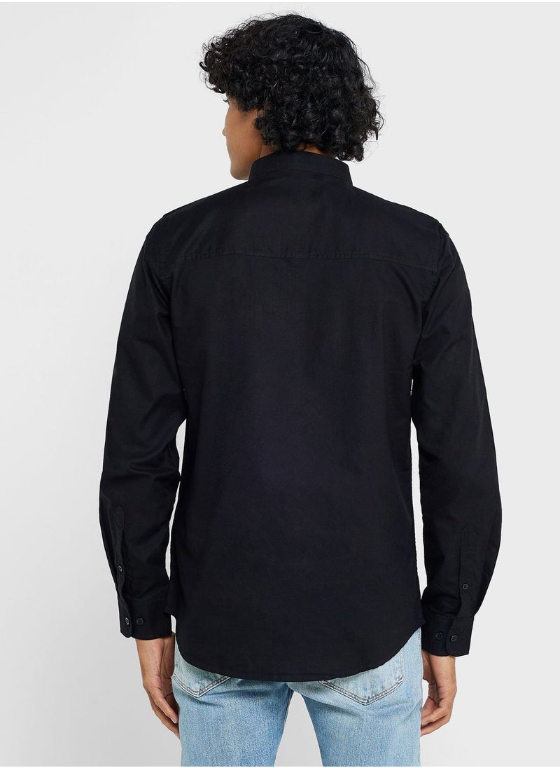 Seventy Five - Pure Cotton Casual Single Pocket Shirt - Image 1