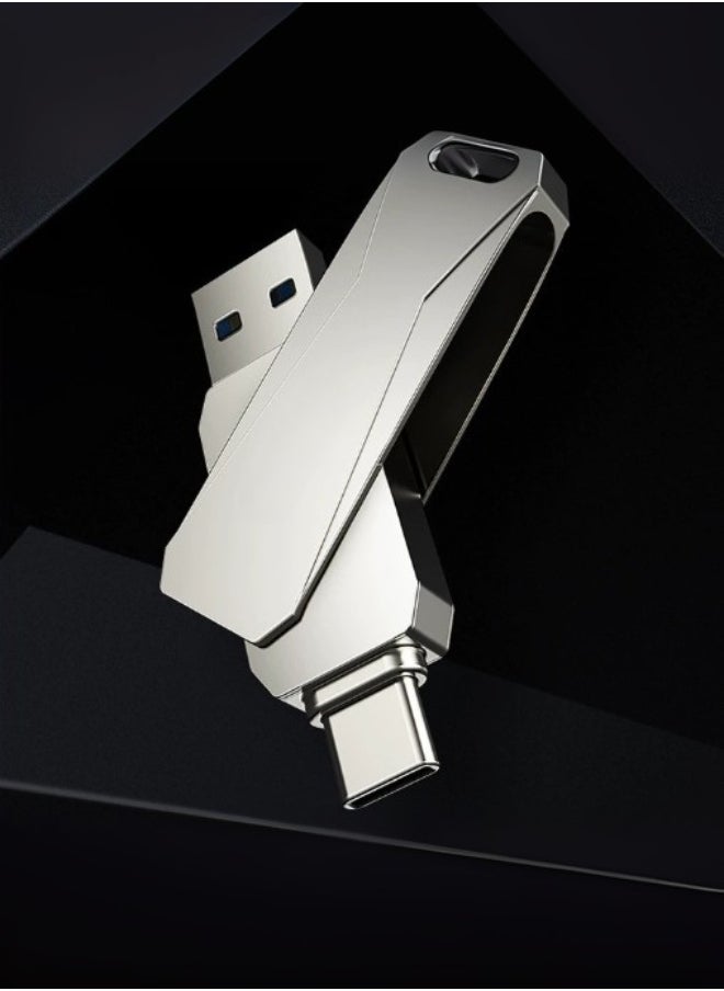 محرك أقراص فلاش USB مزدوج الواجهة من النوع C بسعة 64 جيجابايت U782C_2 فضي  - Image 4