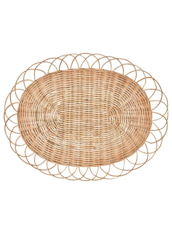 erorex Place mat, natural/rattan handmade, 35 cm - Image 1
