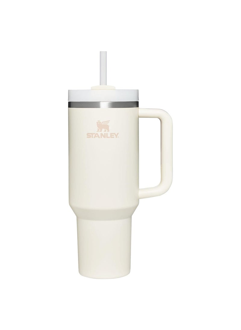 Stanley Stanley Quencher H2.0 FlowState Stainless Steel Vacuum Insulated Tumbler with Lid and Straw for Water, Iced Tea or Coffee, Smoothie and More, Cream, 40 oz  - Image 1