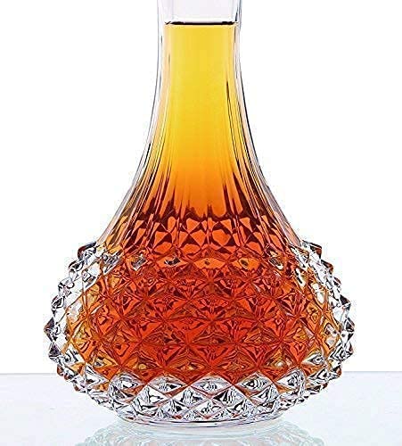 HAPPY BORN زجاجة ديكانتر كريستال كلير من هابي بورن - 1 قطعة - حاوية تخزين زجاجية مثالية للويسكي، سكوتش، نبيذ، فودكا، تيكيلا، روم - عبوة من 1 - Image 4