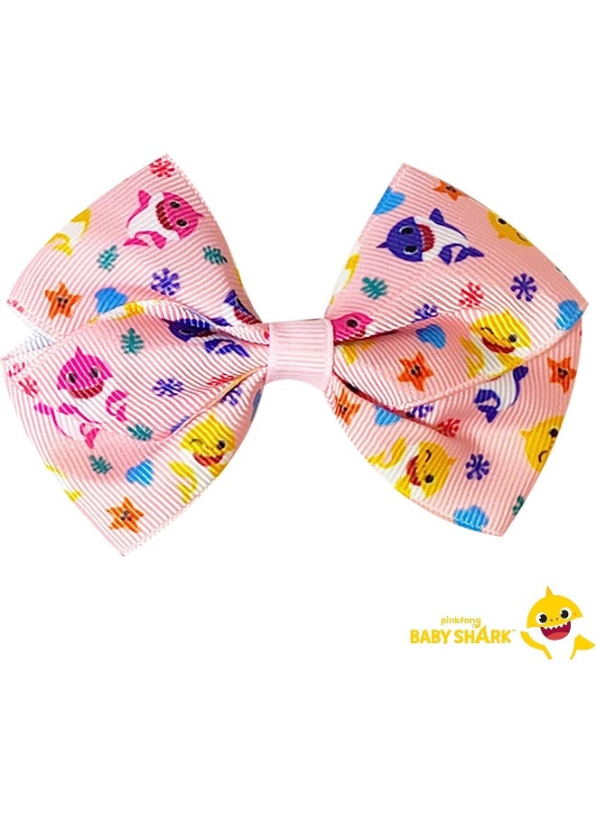 Luv Her Baby Shark Kids Hair Bows - Hair Accessories Gift Set - 7 Pcs 4 Inch Bundle for Girls - Different Character on each Clip - Alligator Clip - Ages 3 + - Image 3