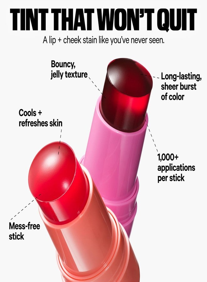 Milk Makeup Cooling Water Jelly Tint – Sheer Lip + Cheek Stain with Vegan Collagen, Seawater + Aloe – Hydrating, Long-Lasting, Buildable Lip Tint + Blush – 2-Pack – Burst + Chill, 0.17 oz - Image 2