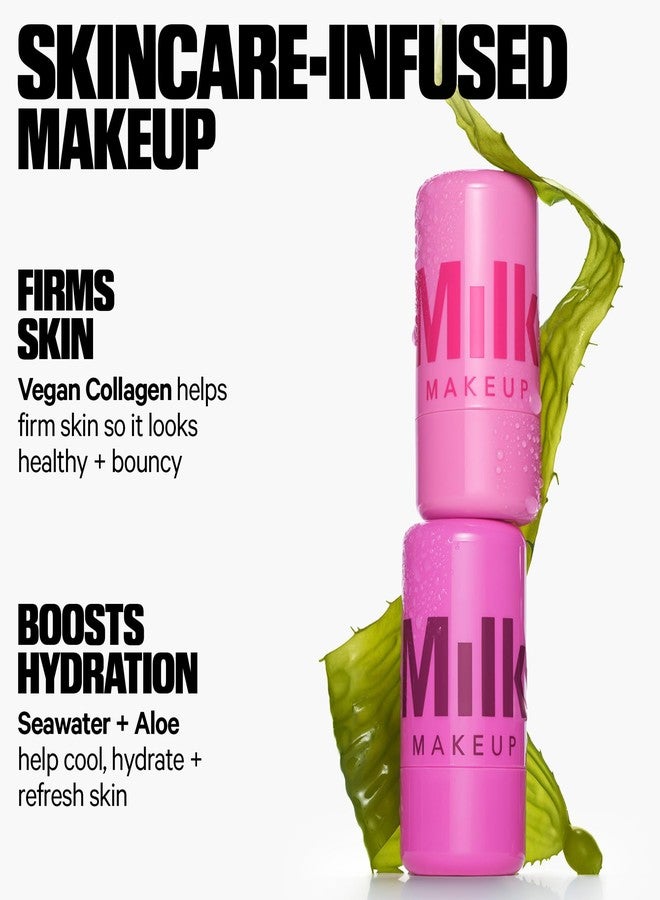 Milk Makeup Cooling Water Jelly Tint – Sheer Lip + Cheek Stain with Vegan Collagen, Seawater + Aloe – Hydrating, Long-Lasting, Buildable Lip Tint + Blush – 2-Pack – Burst + Chill, 0.17 oz - Image 3