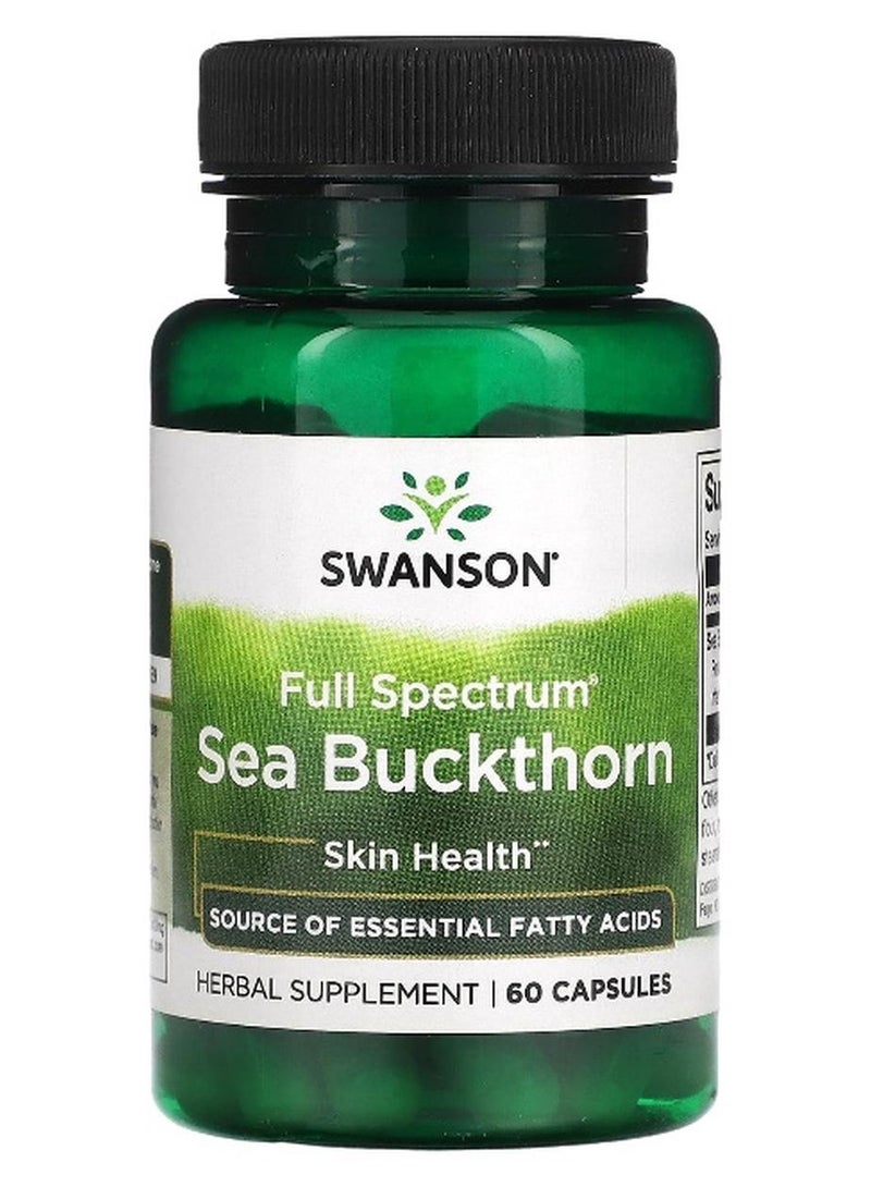 SWANSON سوانسون، طيف كامل من زيت البحر النبق، 400 ملغ، 60 كبسولة - Image 1