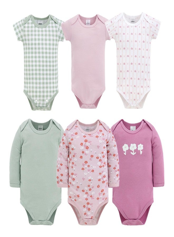 The Peanut Shell The Peanutshell 23-Piece Baby Girl Clothes Set, 100% Cotton, 0-3 Months, Newborn Essentials Must Haves, Flora Pink & Green - Image 3