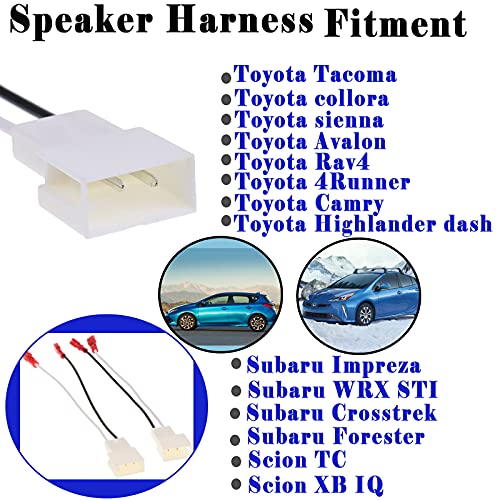 Danbojit 2 Pack 72-8104 Speaker Harness Adapter Compatible with Toyota Speaker Wire Harness Adapter Plug Compatible with Toyota Tacoma Tundra Camry Corolla 4 Runner Scion Pontiac Speaker Wiring Harness Adapter - Image 3