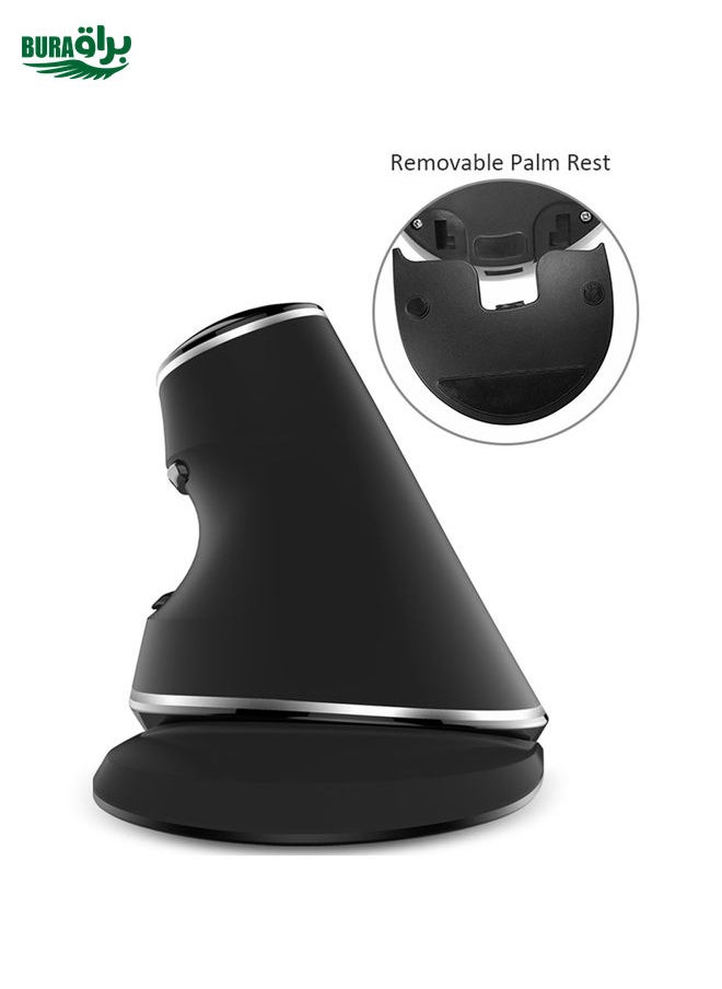 BURAQ - DELUX M618 Plus 2.4G 1600DPI Wireless Portable Vertical Ergonomic Mouse - Image 1