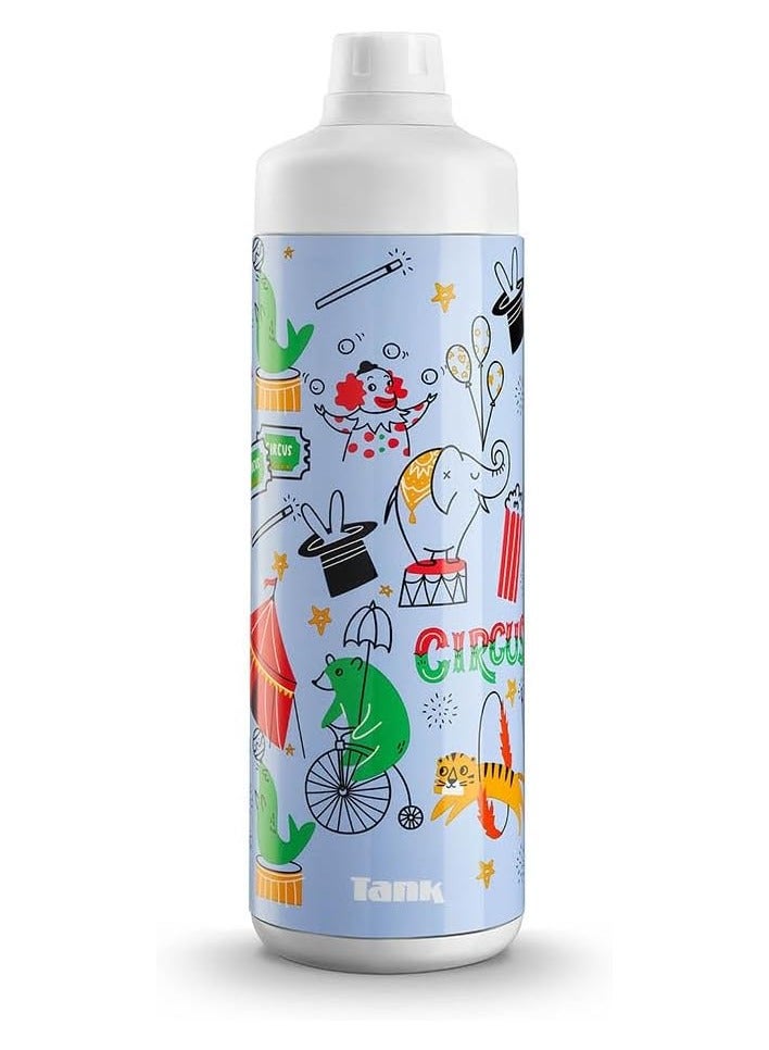 Tank Mini 650ml  Insulated Leakproof Bottle - Circus Design - Image 1